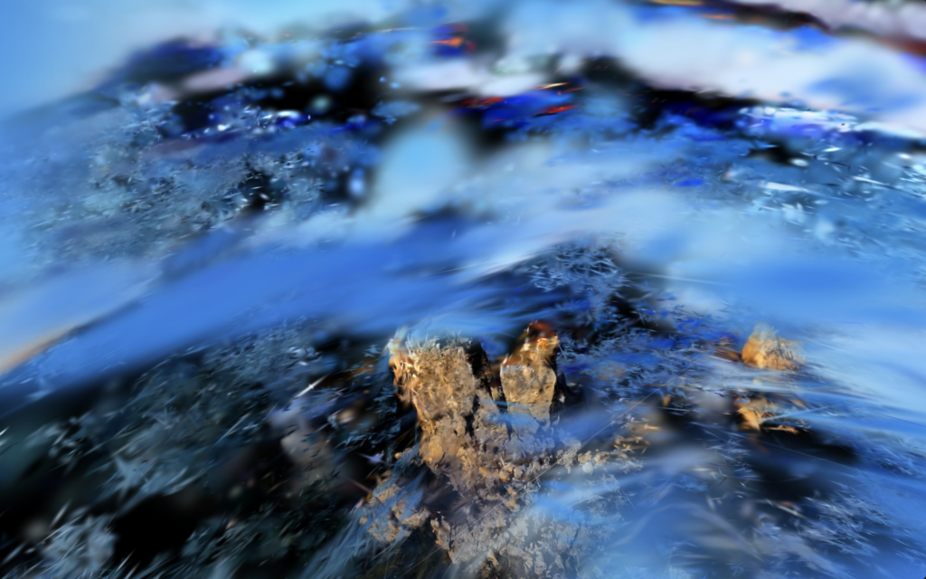 Gaussian Splatting Port-Blanc Brittany — radiance field top view abstract